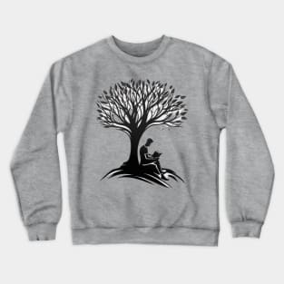 Book Reading under a Tree - Designs for a Green Future Crewneck Sweatshirt